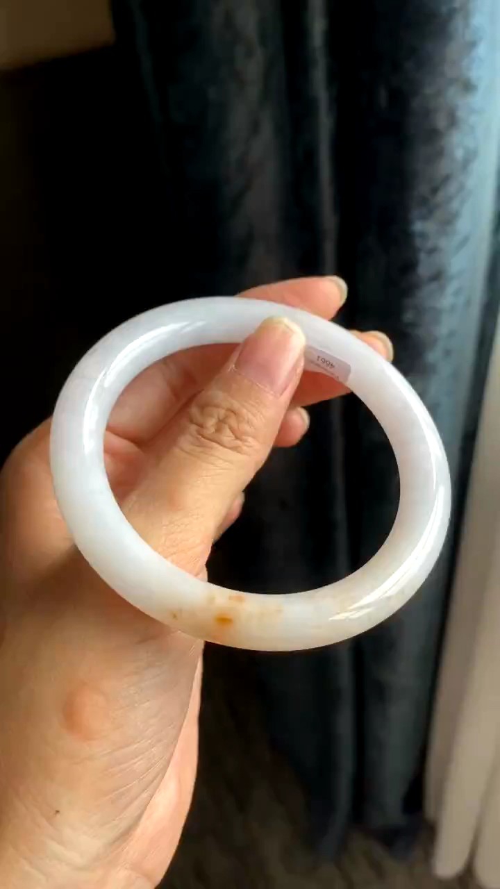 Grade A Natural Jade Bangle with certificate jade bangle 59.7mm singapore l