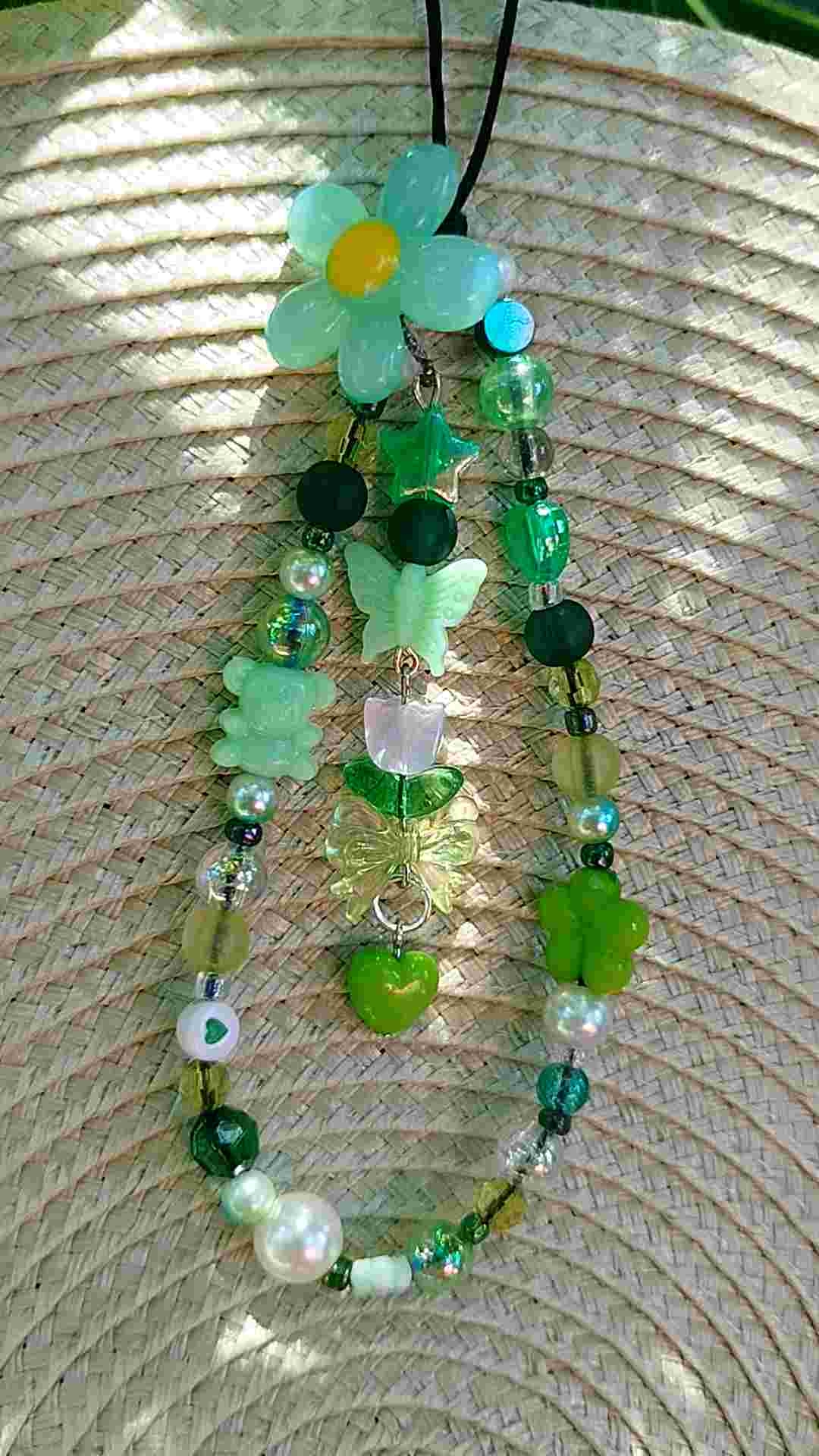 green cute phone strap / phone charms/ accessories for your phone