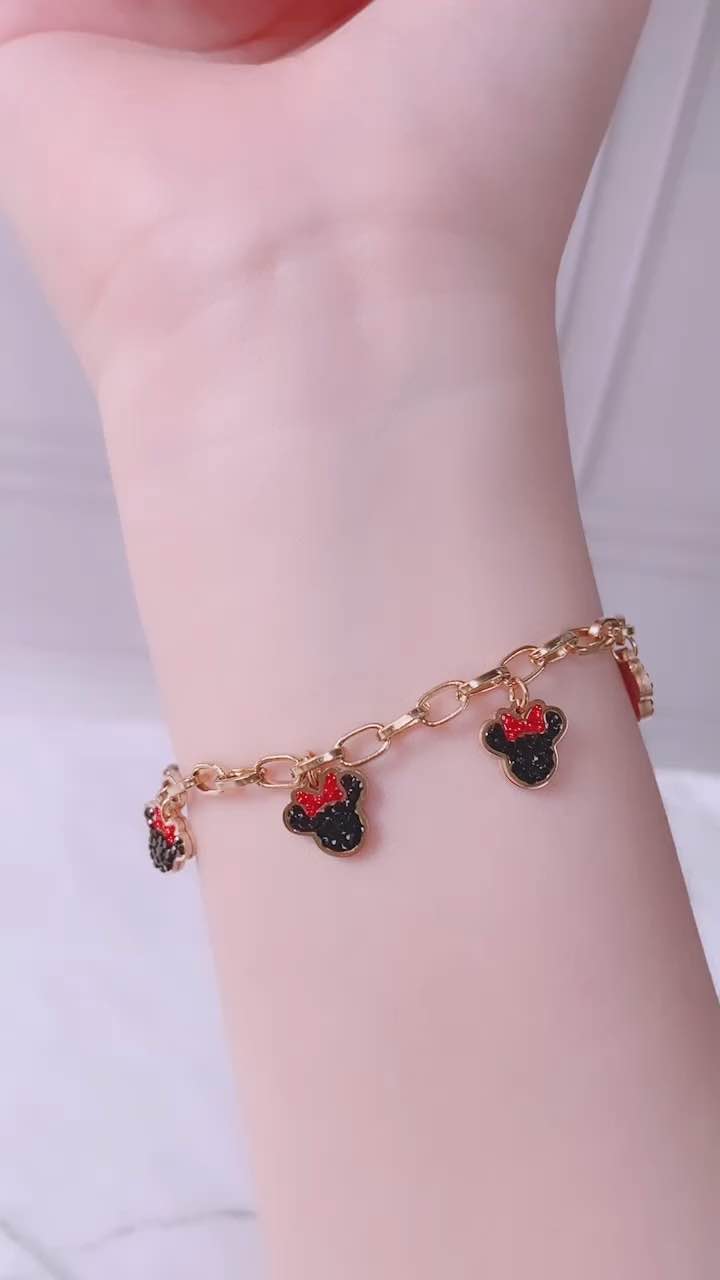 Gelang Rantai Dewasa Mickey Titanium Paperclip CXA2604009