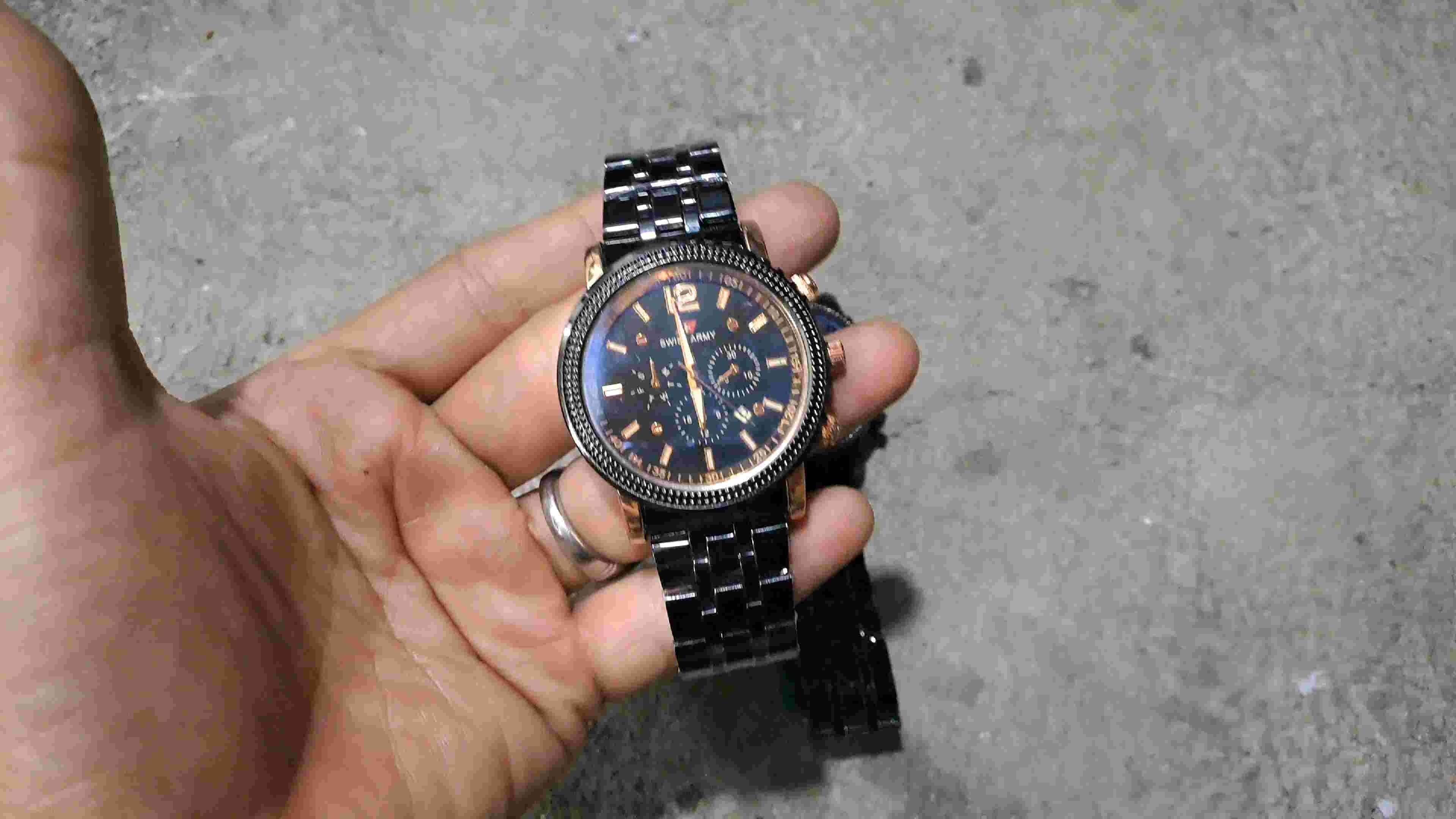 Jam Tangan Pria Terbaru SA-908-L Analog Tangal Aktif- Jam Tangan Pria Rantai Tangal