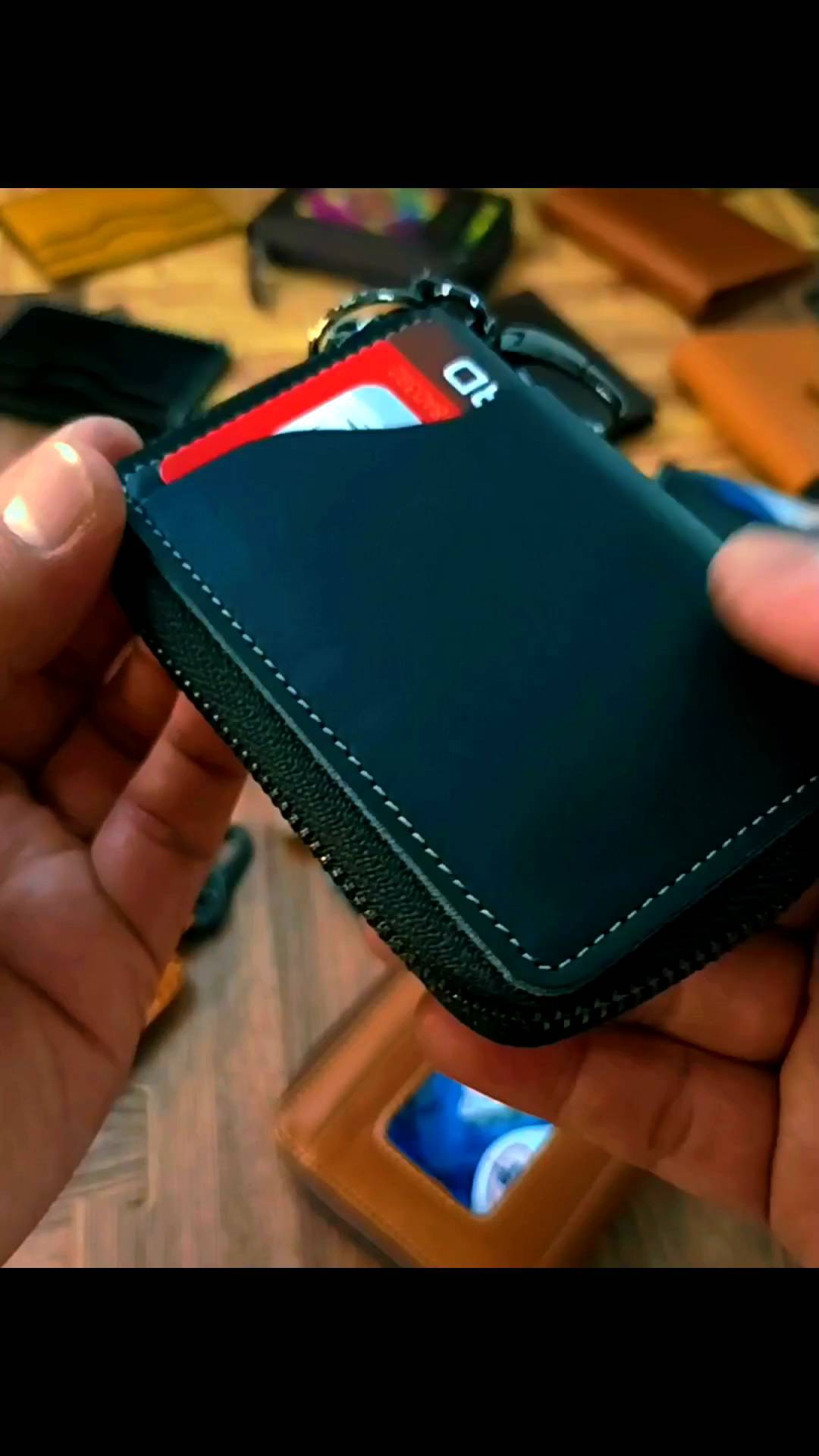 Dompet STNK Mobil Kulit Sapi Crazy Horse-Gantungan Kunci Remote Keyless