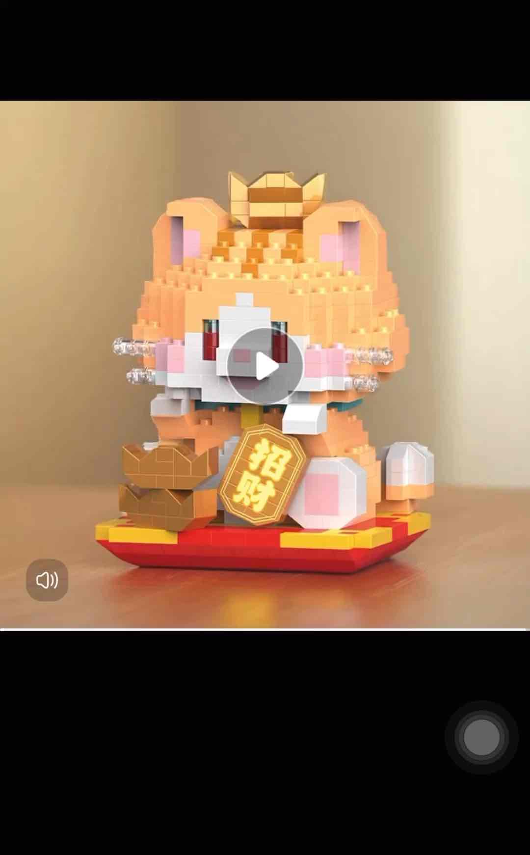 JML积木乐 Diary Cat building block Fachai cat 招财猫日记 猫猫日记萌趣兼容拼装玩具 礼物 摆件