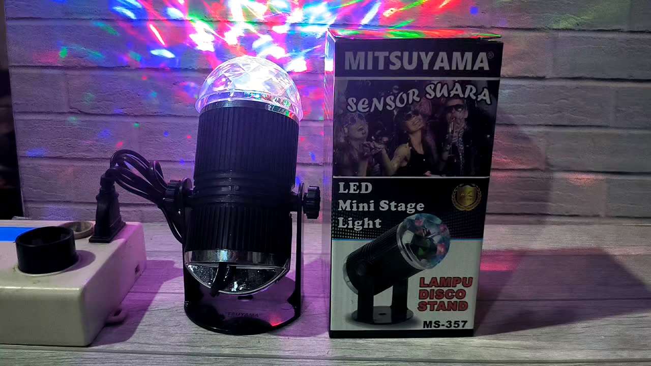 MITSUYAMA LAMPU DISCO STAND SENSOR SUARA MS-357 LAMPU HIAS KARAOKE PANGGUNG RGB Bagus Kualitas Terjamin