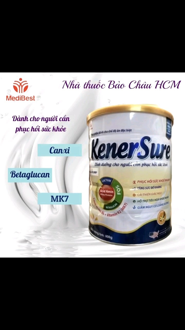 (Combo 2 lon) Sữa KenerSure 800g (Hsd mới nhất) giúp hồi phục sức khỏe tăng sức đề kháng.