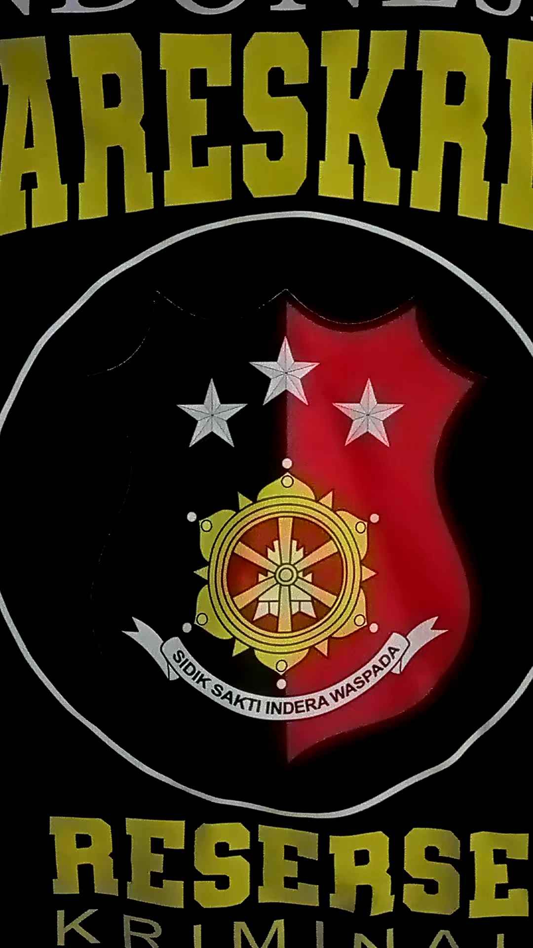 Kaos Indonesia Bareskrim Reserse Kriminal Hitam Premium Combed24s Gratis Nama