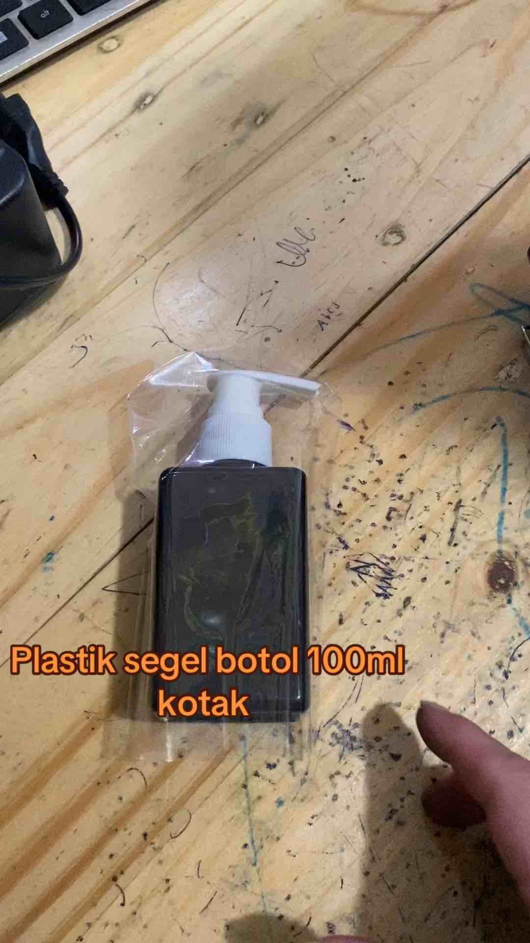 Plastik segel botol 100ml kotak plastik shrink