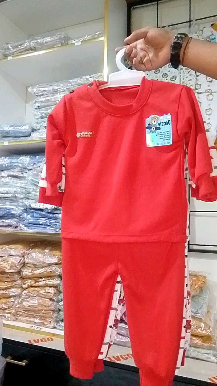 3 stel piama bayi seri merah/baju bayi/set baby/stelan bayi