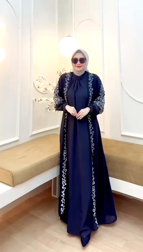 DRESS GAMIS OUTER MODE DIANYA 2 IN 1 TERBARU BY ALODY 100%ASLI REAL ADA BANYAK MODE LAIN SYAKIRA DAISY