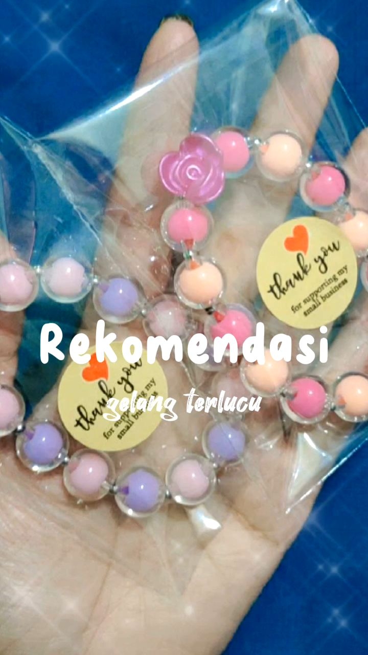 Pink Rose Pearl Bracelet Gelang Manik Fashion Korean Style