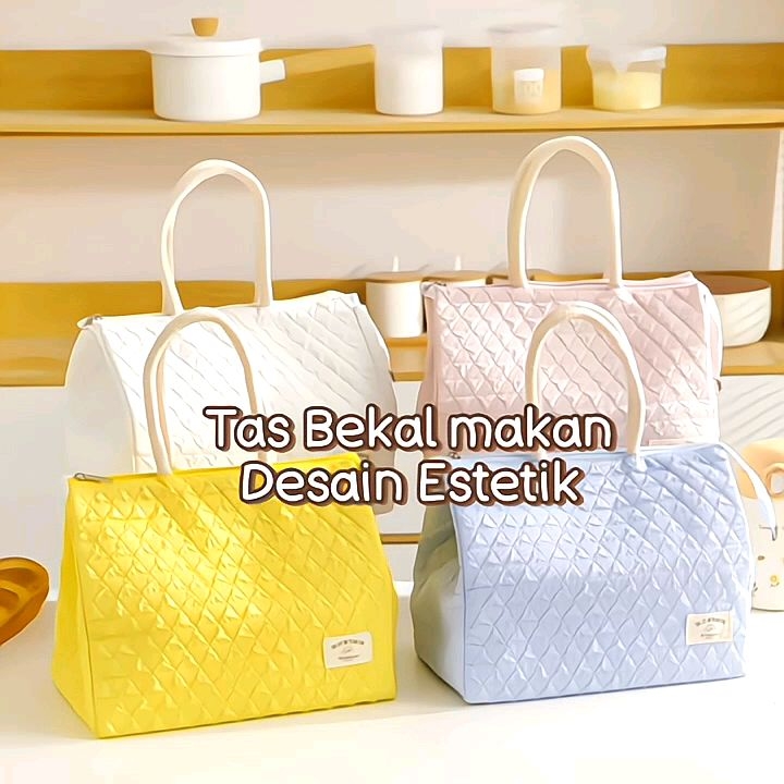 Tas Bekal Makan candy/Bag bekal Gaya Korea/Tas Box Makanan Aluminium Foil/ Tas Makanan Waterproof / lunch bag aesthetic