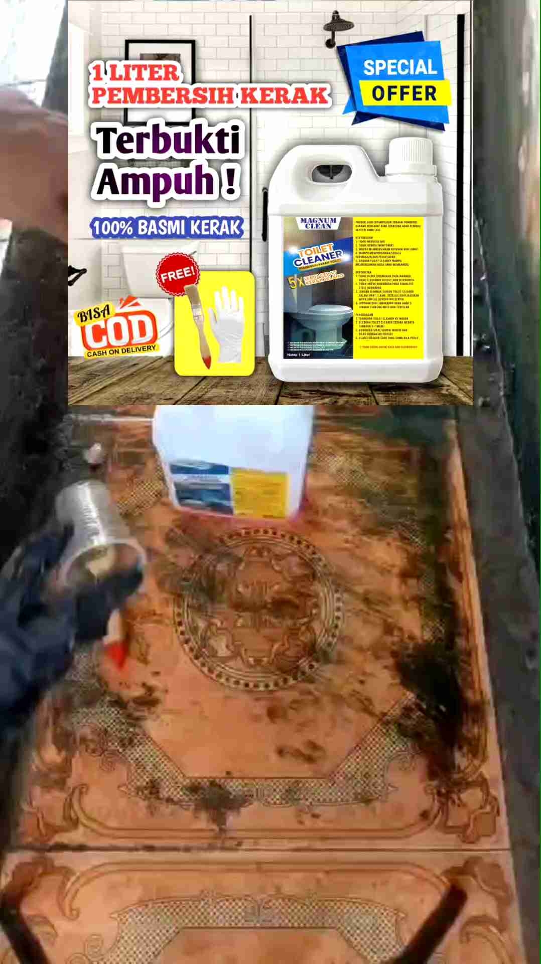 Toilet Cleaner New SUPER MAGIC VIRAL Pembersih Kerak Kamar Mandi/WC bowel NETTO 1 LITER
