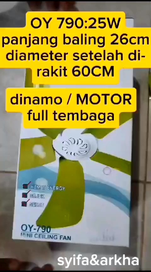 KIPAS GANTUNG OUYASHI 5 BALING 25W 790