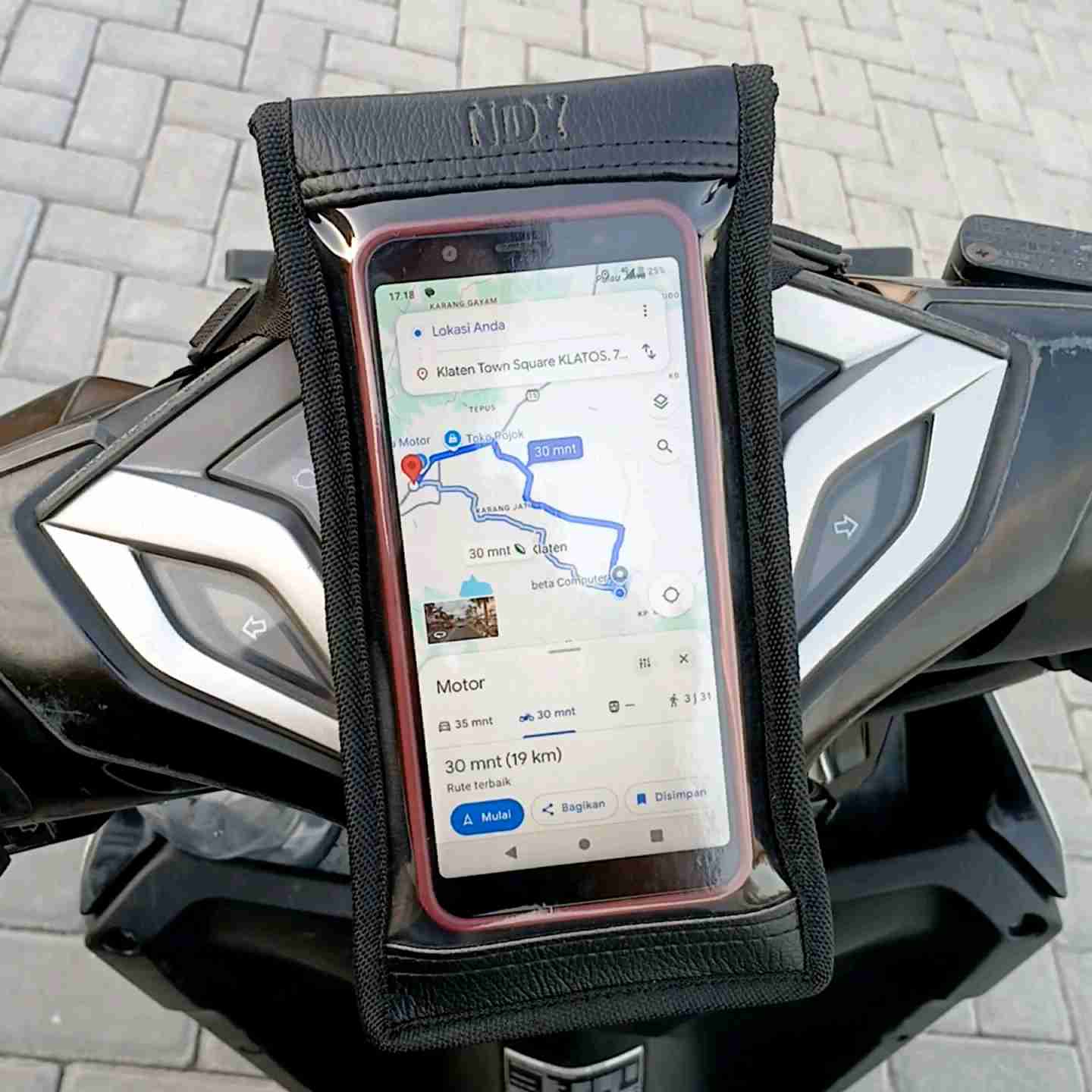 Holder HP Motor Waterproof NDY: Pilihan Variasi Tanpa Lubang Charger