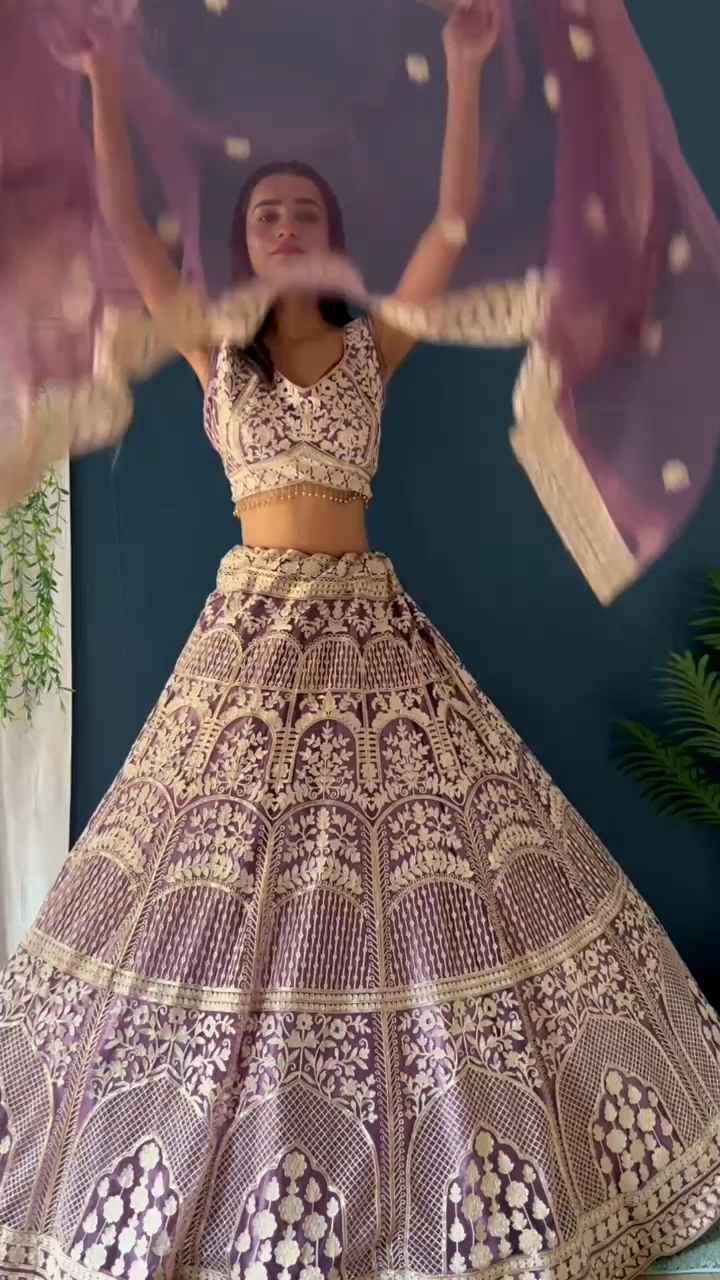 [PRE-ORDER] Semistitched Heavy  Embroidered With Sequence Design Work Lengha ( Delivery 15 days )