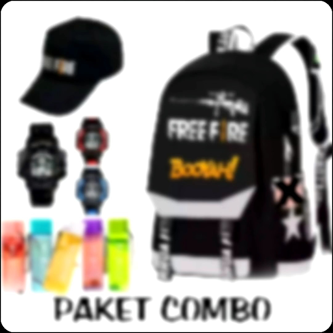 Tas Ransel Sekolah Anak Laki-laki Gamers Free Fire Boyah 4in1 Tas Sekolah Anak SD SMP Tas Ransel