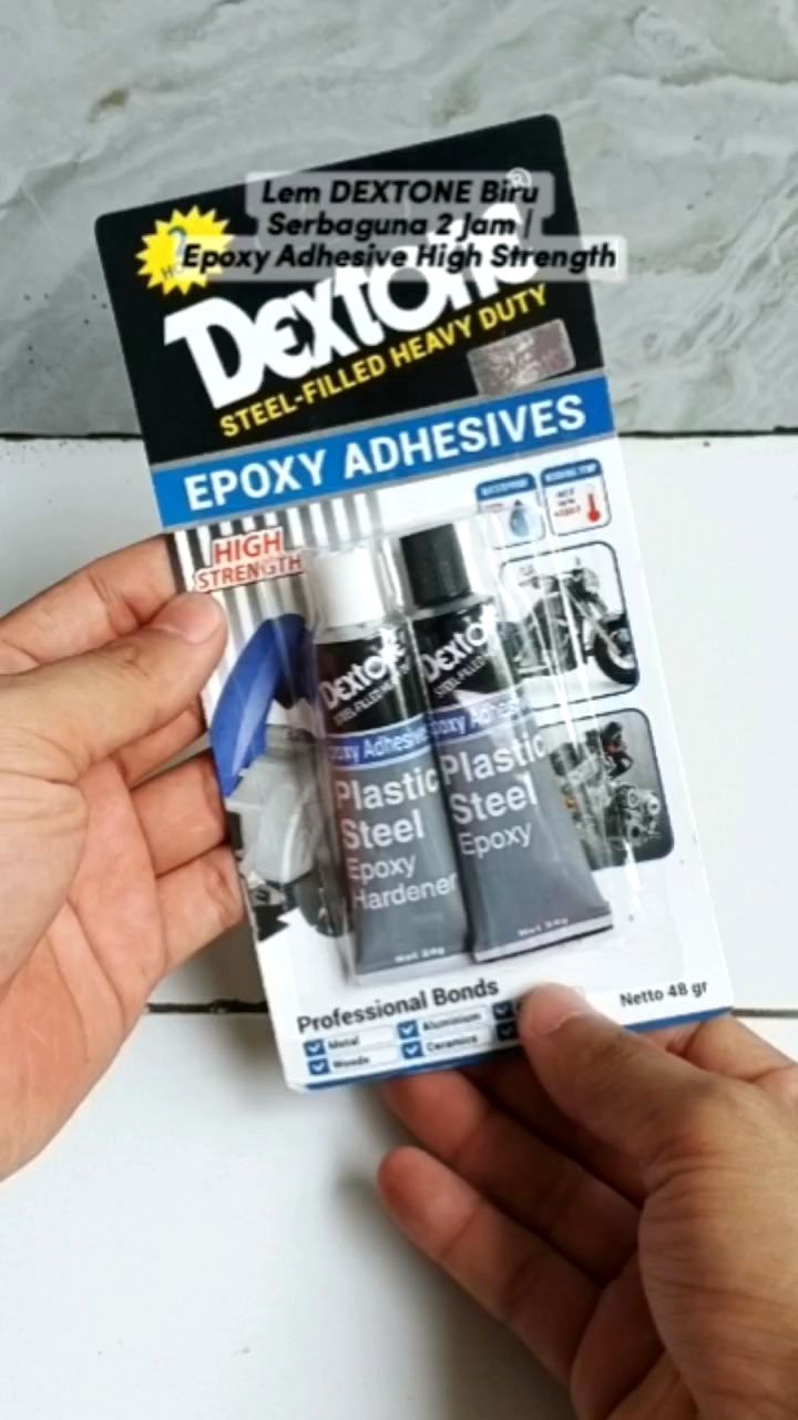 Lem DEXTONE Biru Serbaguna 2 Jam | Epoxy Adhesive High Strength | 48 gr
