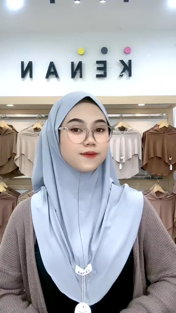 Hijab KENAN (ori) non pet Clara // kerudung non pet merk kenan size M hijab instan slup non pet kenan