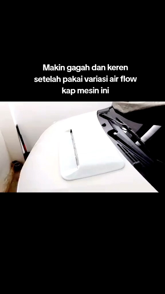 New Air Flow Kap Mesin Variasi Tengah Mobil Model Fortuner Bahan Plastik ABS 40cm x 28cm MS