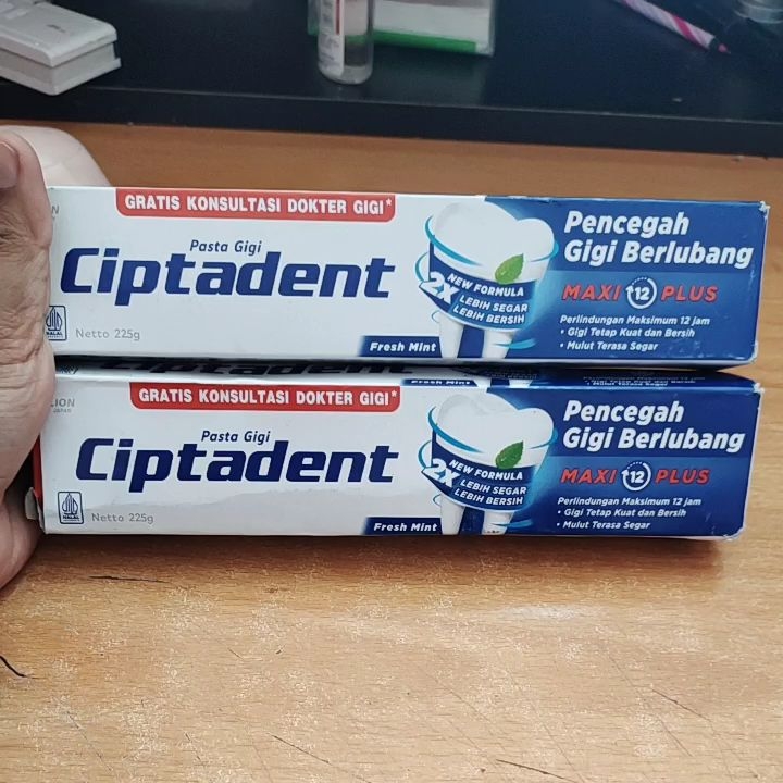 paket hemat isi 2 CIPTADENT pasta gigi maxi 12plus jumbo size 225gr