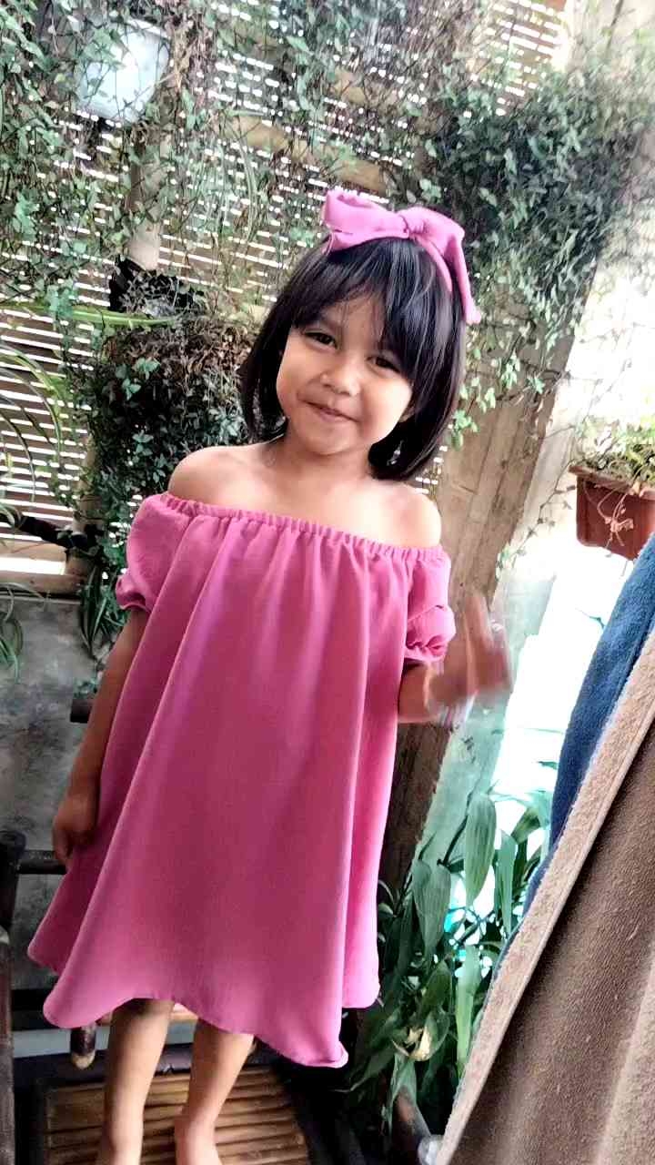 midi dress anak terbaru 1-6 tahun bahan crinkle dress anak santai cantik lucu imut