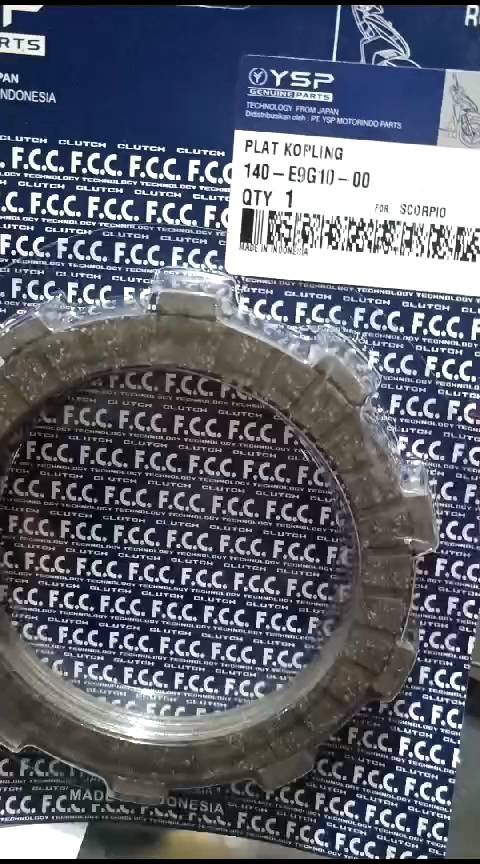 KAMPAS KOPLING DISK CLUTCH SCORPIO 5BP VIXION OLD GENUINE FCC YSP