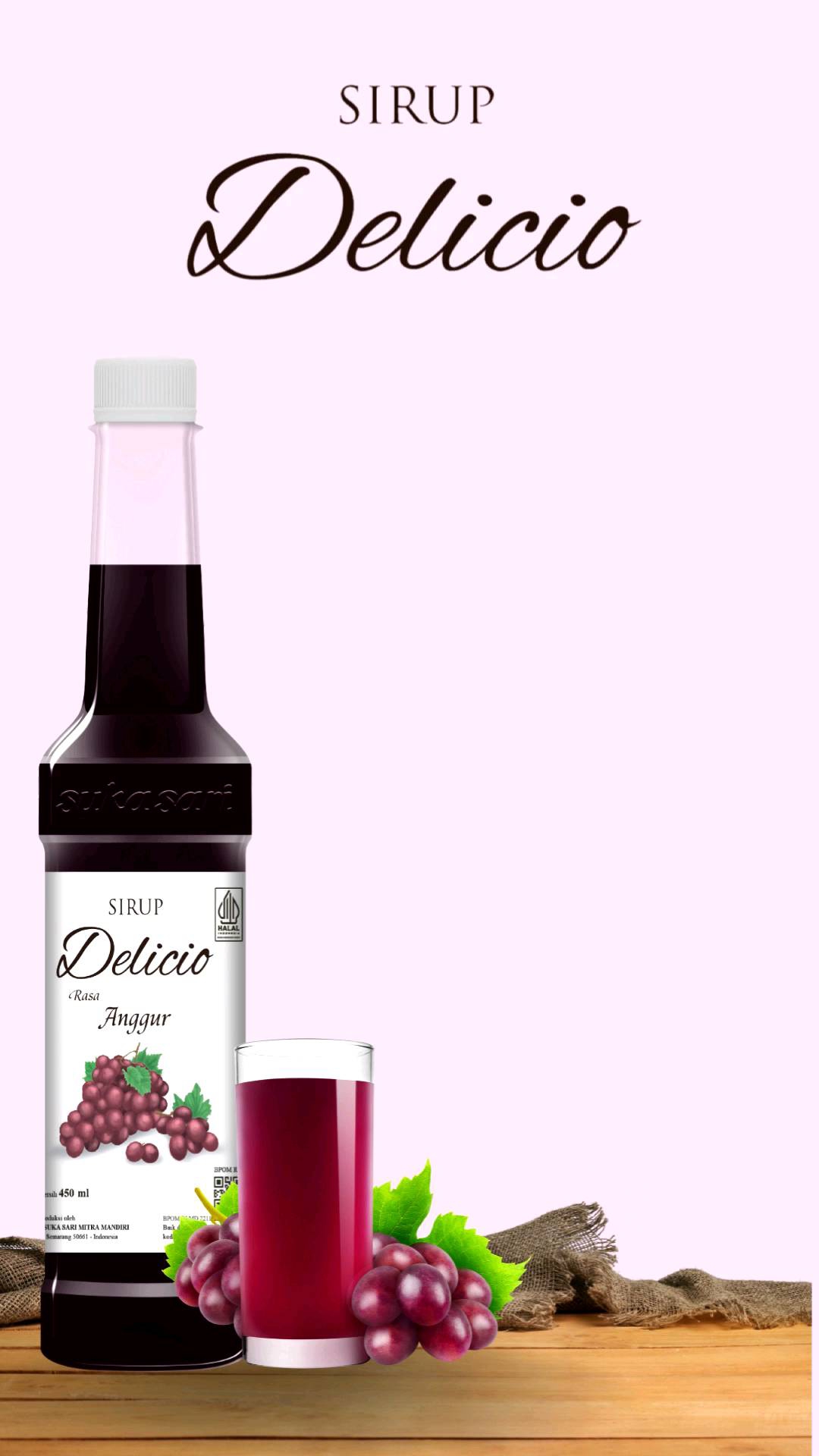Sirup Delicio Pet  450 Ml Botol Plastik Asli Segar dan Murah