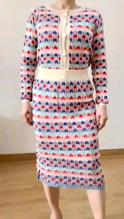 ●ECLAIRE● 003 Setelan Rok Knit Rajut Lengan Panjang longsleeves Vintage Classy Tribal Kerja Kantor Kasual Casual Korea Mode Modis Trendy Import 3859