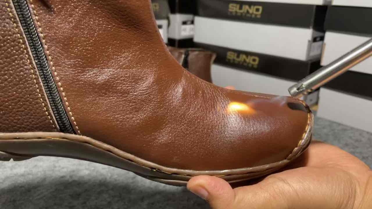 Sepatu Boots Klasik Pria Resleting Kulit & Single Zipper