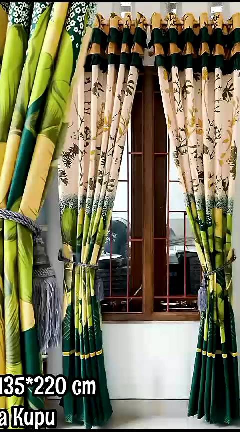 Gorden Rumbai Poni UK 135x220cm Cocok untuk Dekorasi Pintu & Jendela (Free Pita)