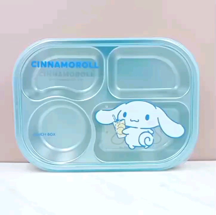 Tempat Bekal Stainless Sanrio / Tempat Bekal Sekat Cinnamoroll / Lunch Box Import Melody