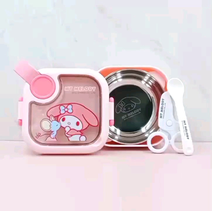 Kotak Makan Sanrio / Tepak Bekal Melody / Kotak Bekal Cinnamoroll / Tempat Bekal Melody Import