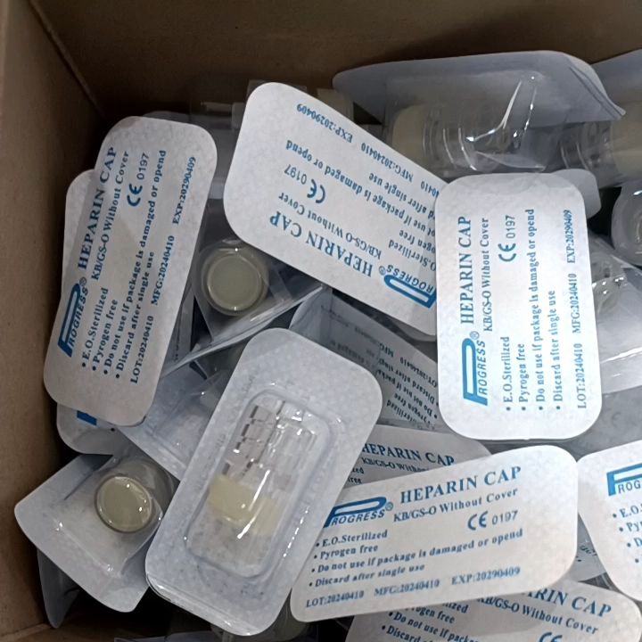 Progress heparin (1pcs.) with cover without cover.ข้อต่อฉีดน้ำเกลือ.