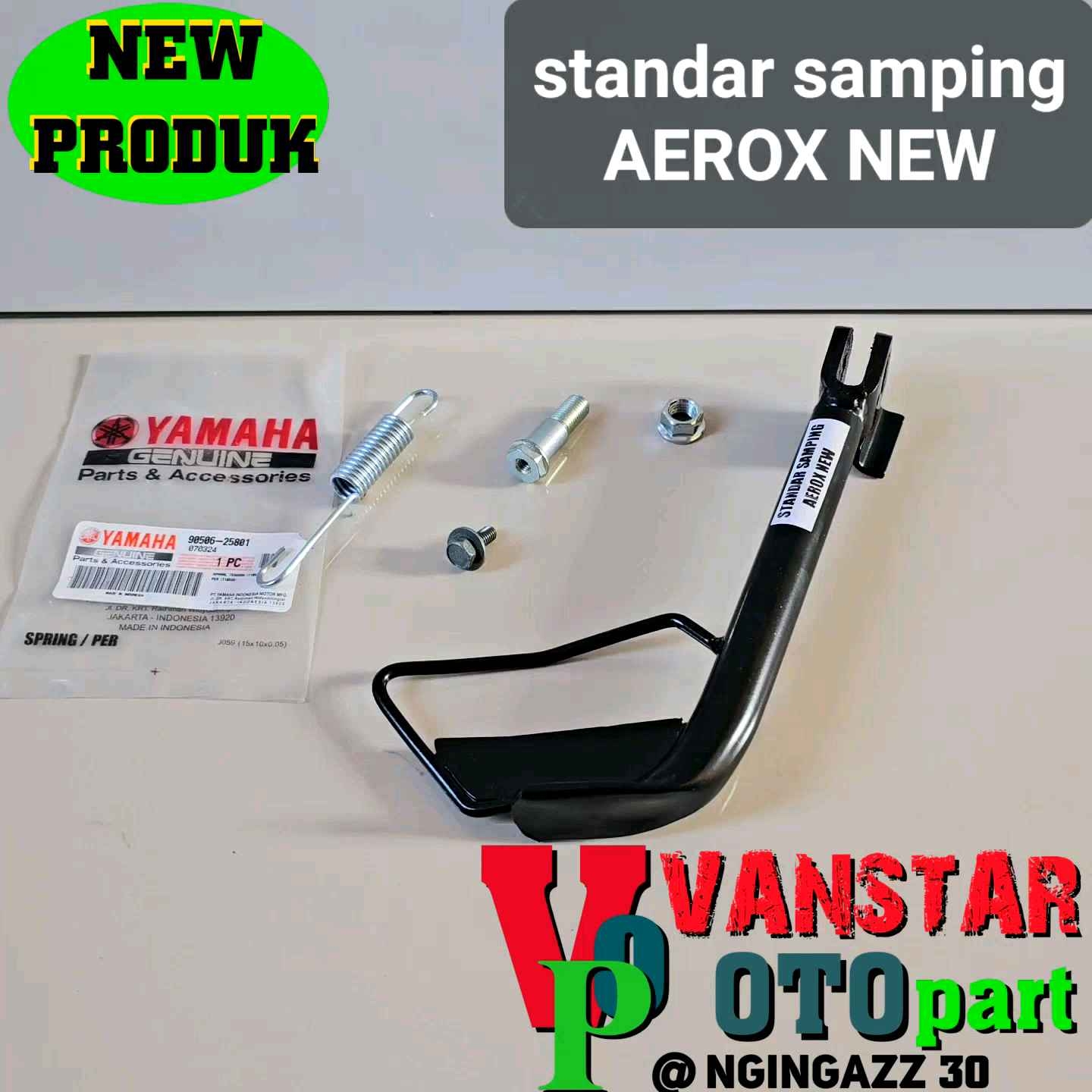 Standar Samping AEROX NEW Lengkap Model Ori Sensor Aktif