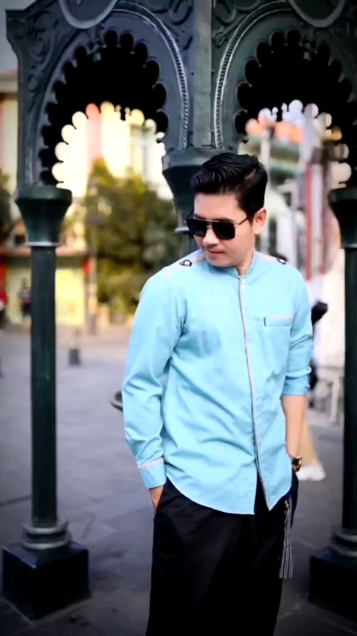 Hilwa Baju Koko Lengan Panjang Warna Biru Tosca Denim Koko Hadroh Gus Azmi Terlaris Kemeja Koko Santri Pria Dewasa Seragam Majlis Remaja Az Zahir Koko Jumbo Model Paling Baru