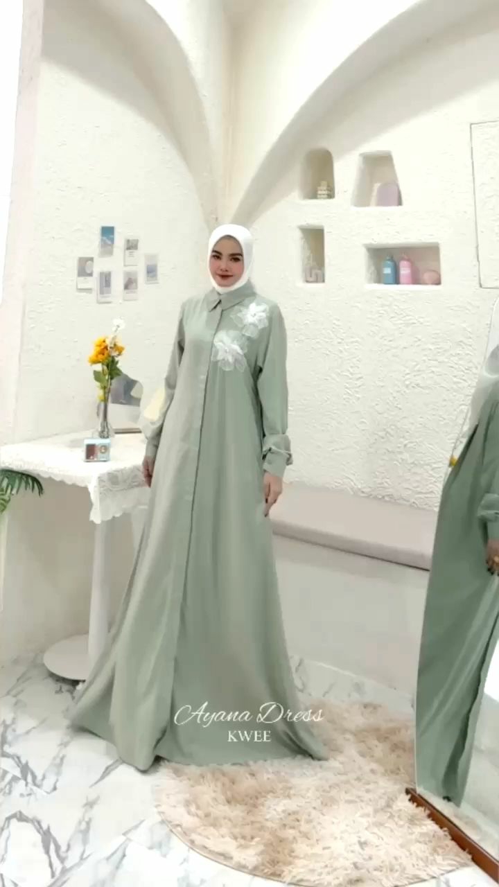 Gamis Elegan Kwee Amore: Ayana Dress Gamis Simple Terbaru