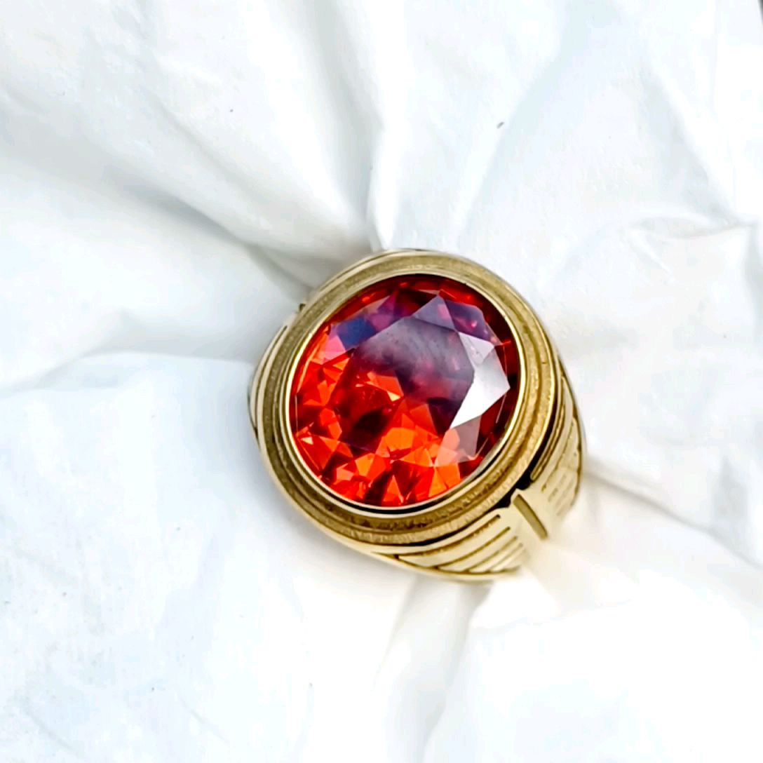 CINCIN BATU PAPARACA BULAT CUTTING RING TITANIUM SUPER