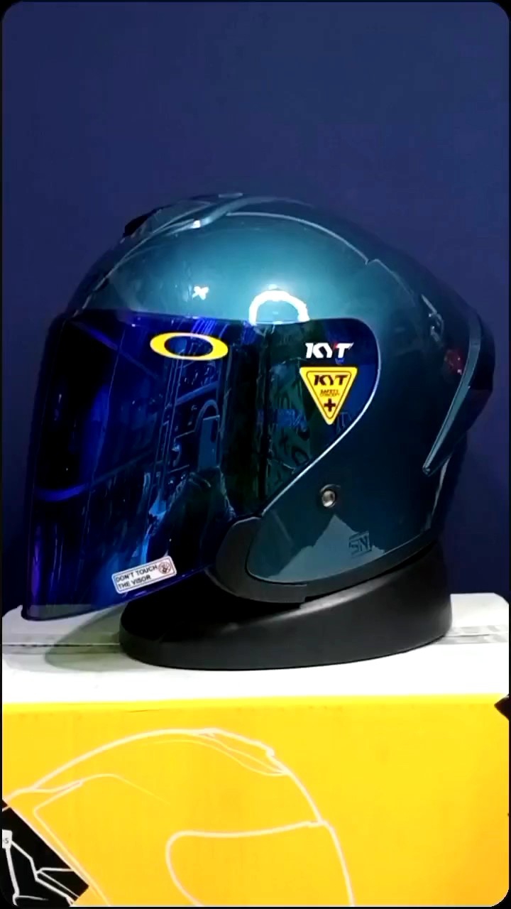 HELM NFJ NEO X ORIGINAL SNI DARK TEAL GLOSY PAKET GANTENG KEKINIAN GRATIS STIKER