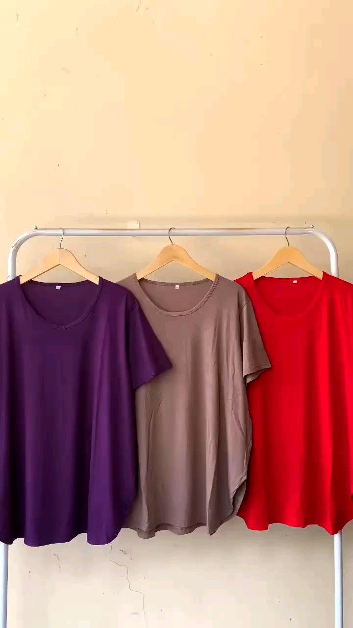 Kaos Wanita Jumbo V Neck & Kaos Olahraga Wanita Kekinian