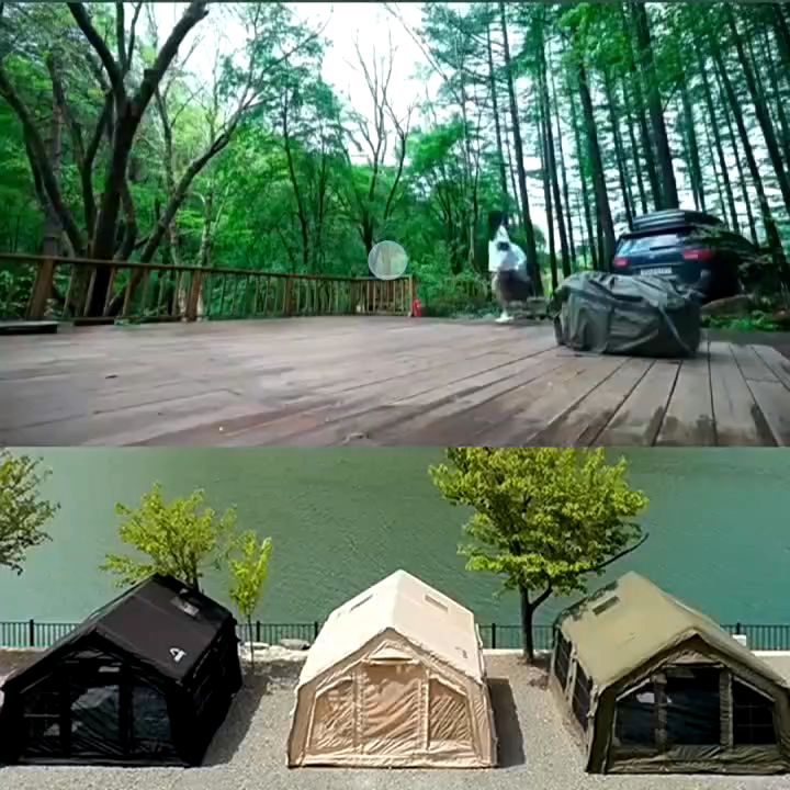 🔥รุ่นอัพเกรด‼️ COODY เต็นท์เป่าลมรุ่นAir 8.0 (แถมปั้มลมไฟฟ้า+เสา1ต้น ทาร์ปในตัว)มีสีกากี/เขียว ผ้าหนา กันแดด กันฝนได้อย่างดี