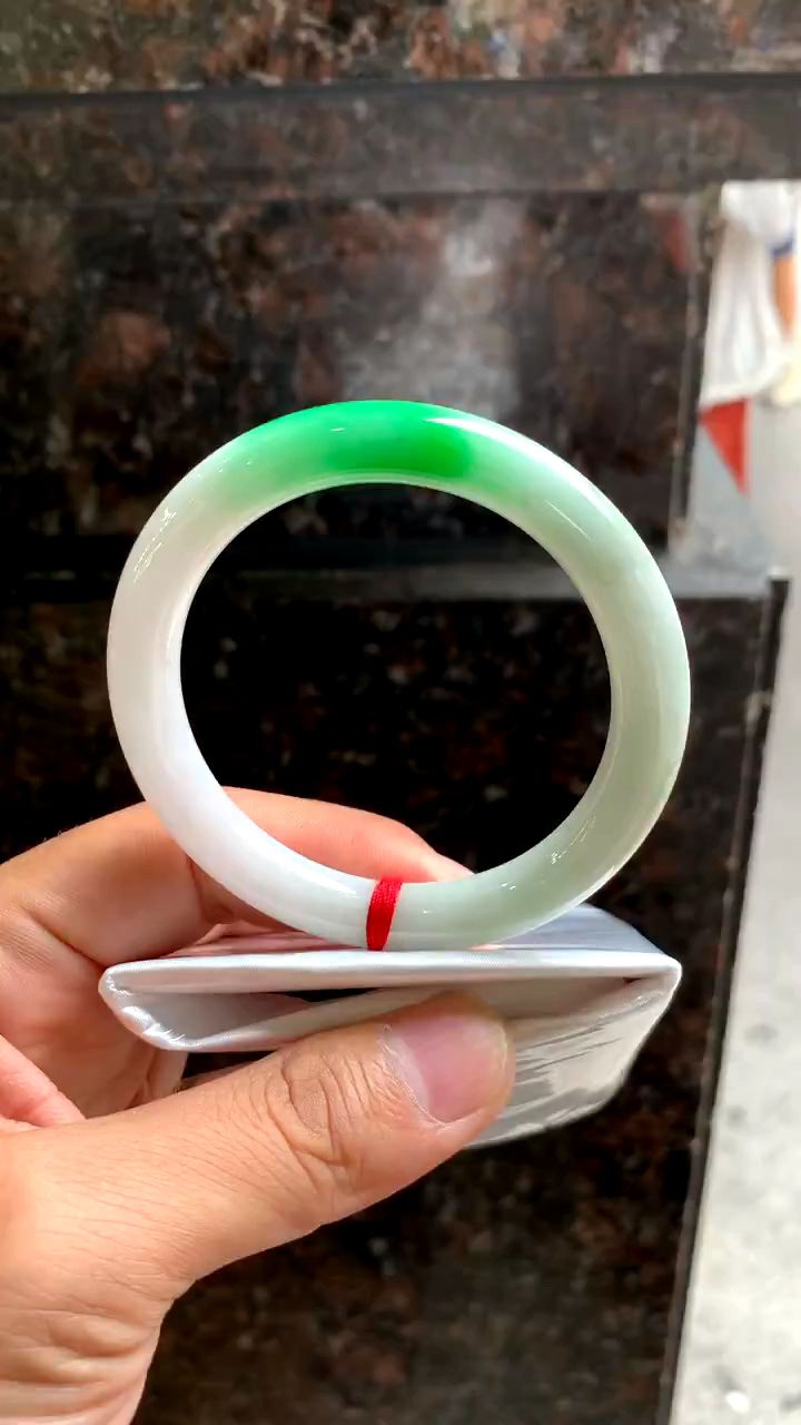 Grade A Natural Jade Bangle with certificate jade bangle 56mm singapore