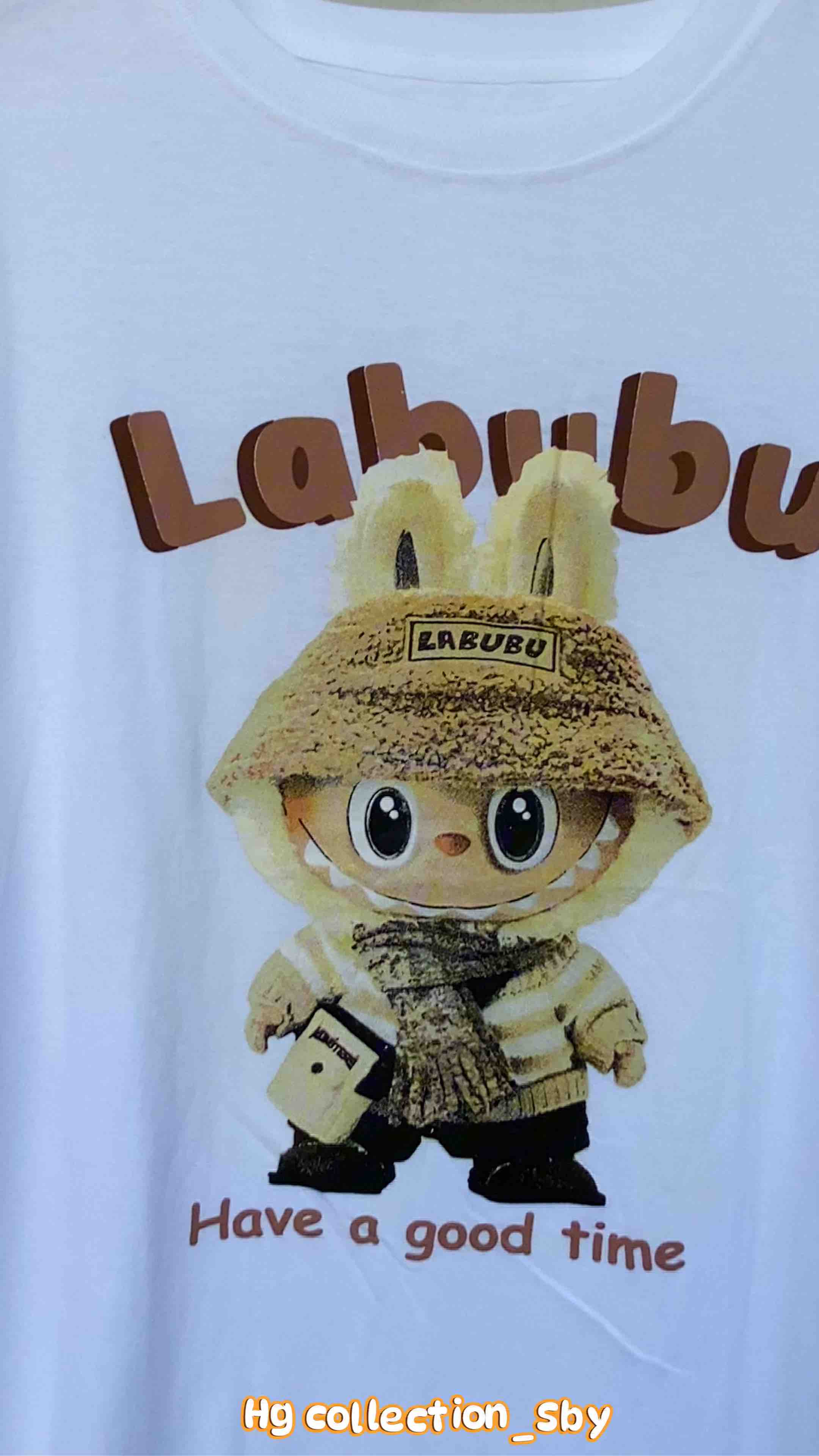 ATASAN OVERSIZE COTTON COMBED LABUBU EDITION / TSHIRT OVERSIZE WANITA