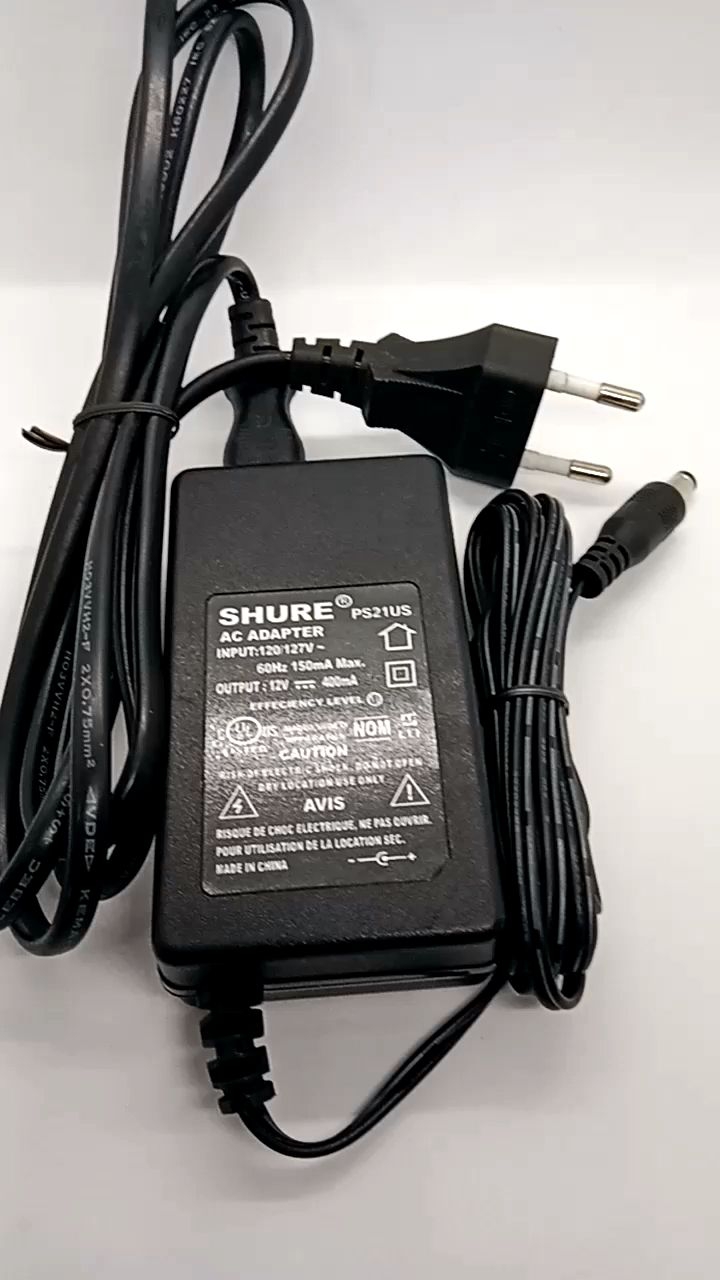 Adaptor PS21US Mic Wireless SHURE 12V - 400mA