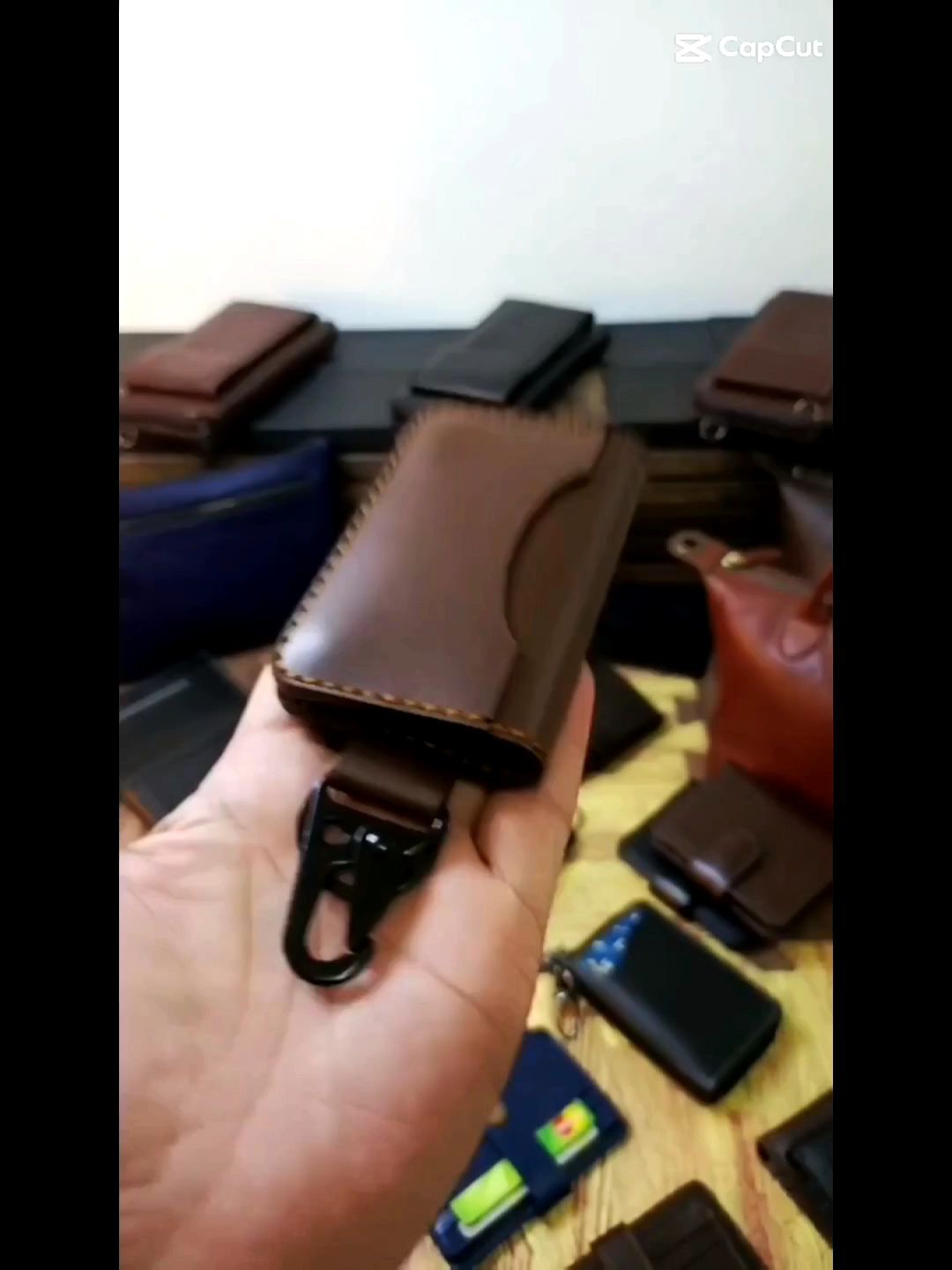 Premium Leather Original-dompet kulit stnk mobil-motor-gantungan kunci remot-keyless