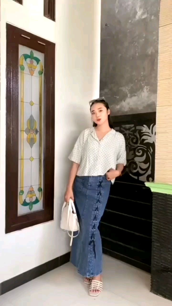 Rok Skirt Long NIKITA SKIRT - ROK JEANS WANITA PREMIUM