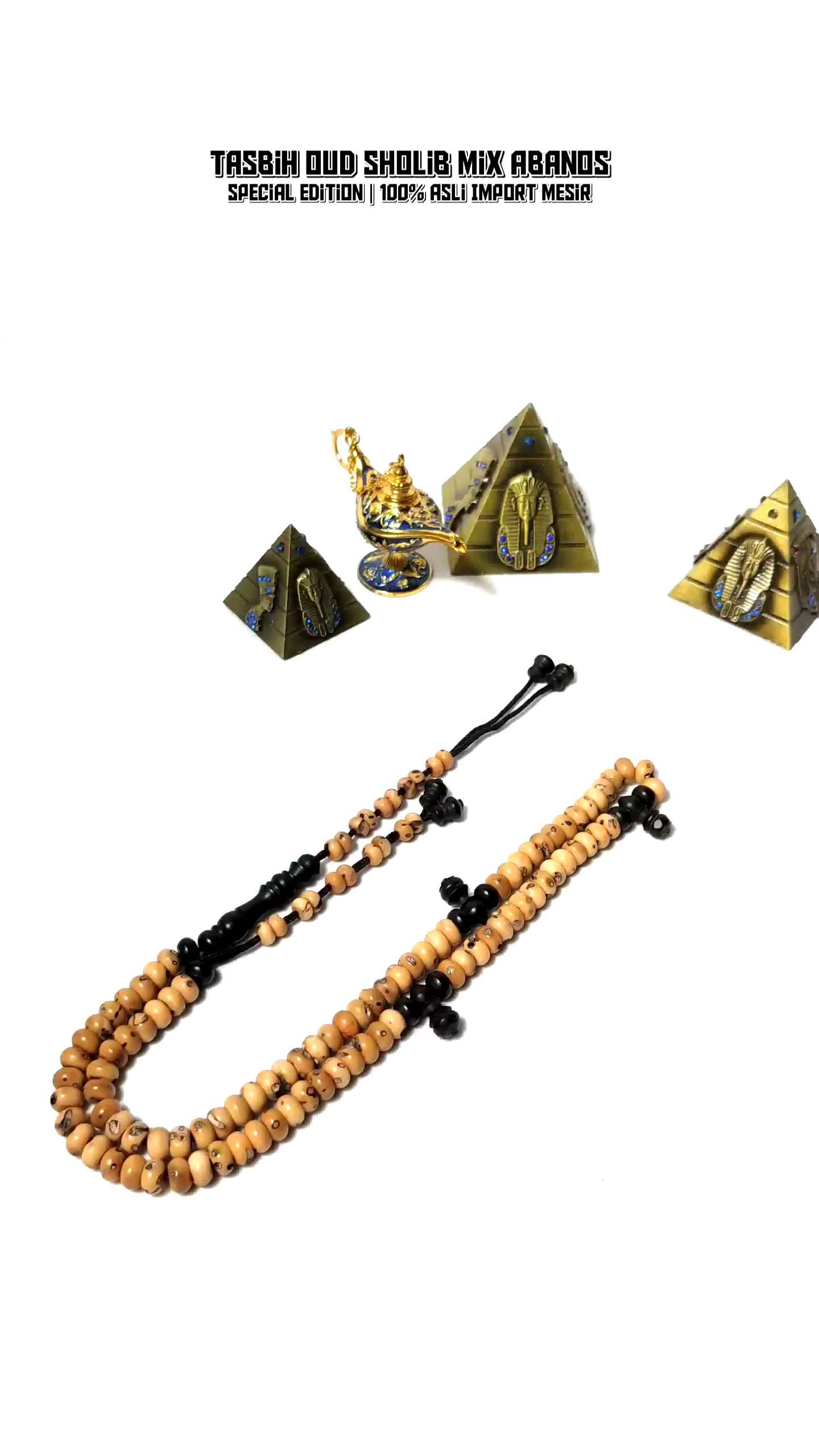 Tasbih Langka Tasbih Oud Sholib Kombinasi Abanos Mesir