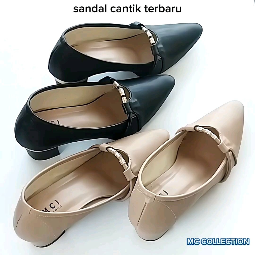 Sepatu Flat Shoes Mules Pantopel Hak Tahu 5 CM Terbaru 2024 (BISA COD)