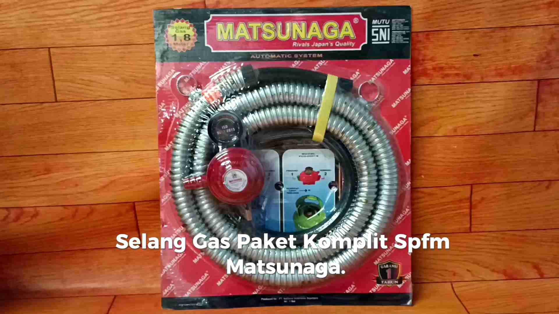 Selang Gas Komplit 1.8 Mtr Merk Matsunaga Plus Meteran