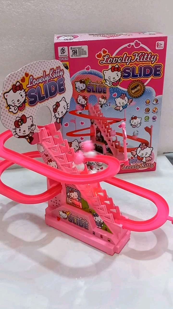 Mainan Tangga Seluncur Kitty Track Perosotan Lovely Kitty Slide Jalur Set no BP 9676