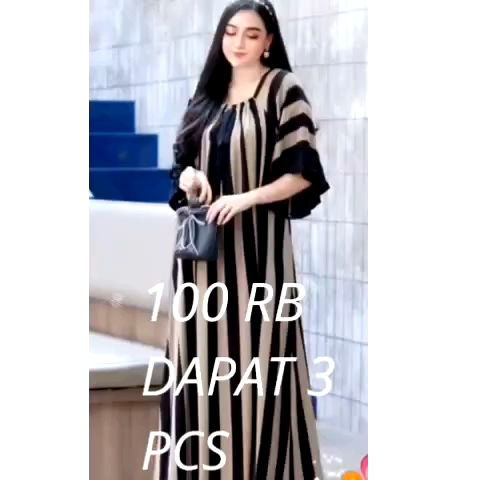 paket usaha 3pcs gamis salur 100 RB dapat 3