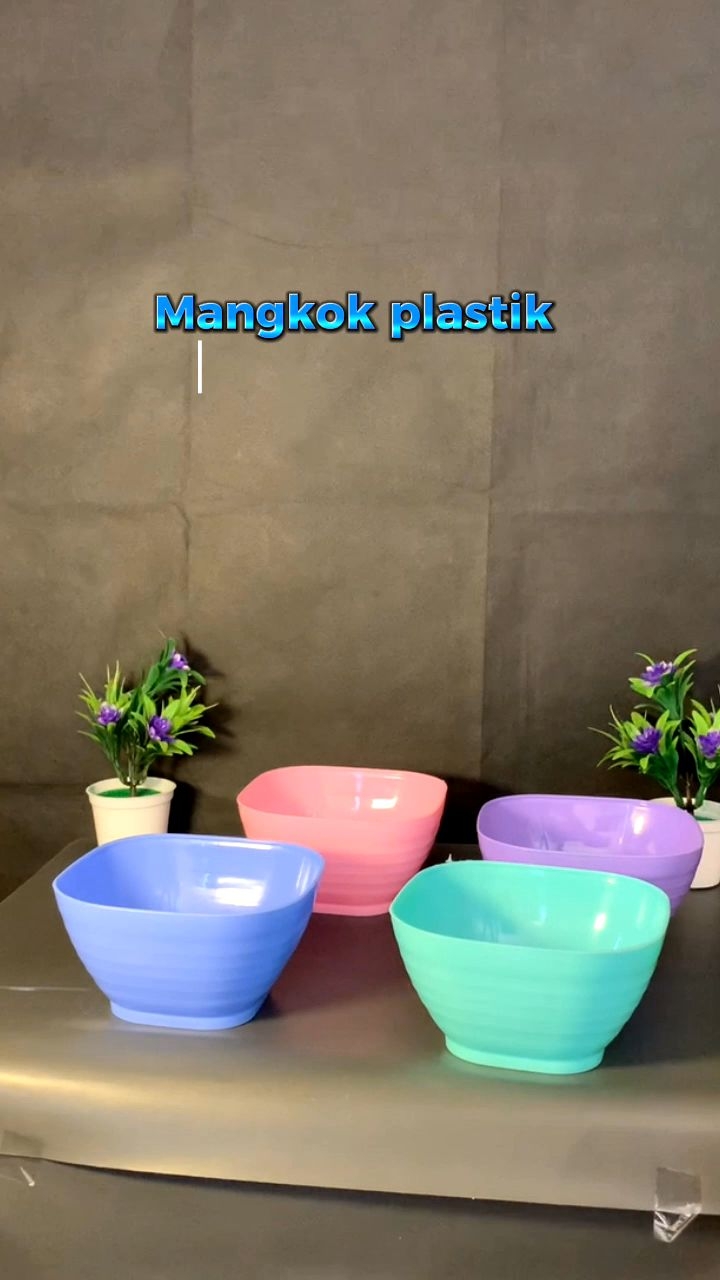 Mangkok Warna Pelangi Plastik Isi 6Pcs